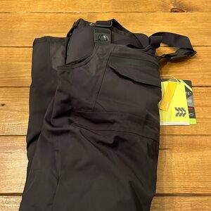 Black YXL Snow Bibs